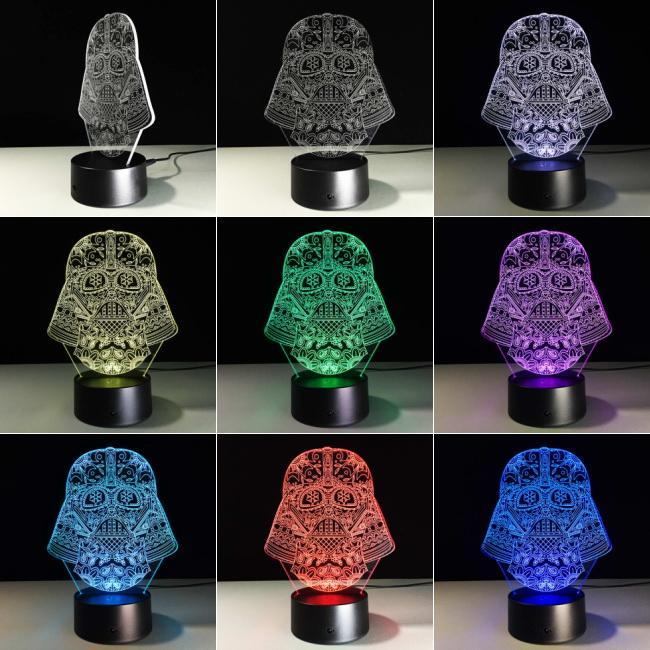 Star Wars Mask 3D Illusion Lamp